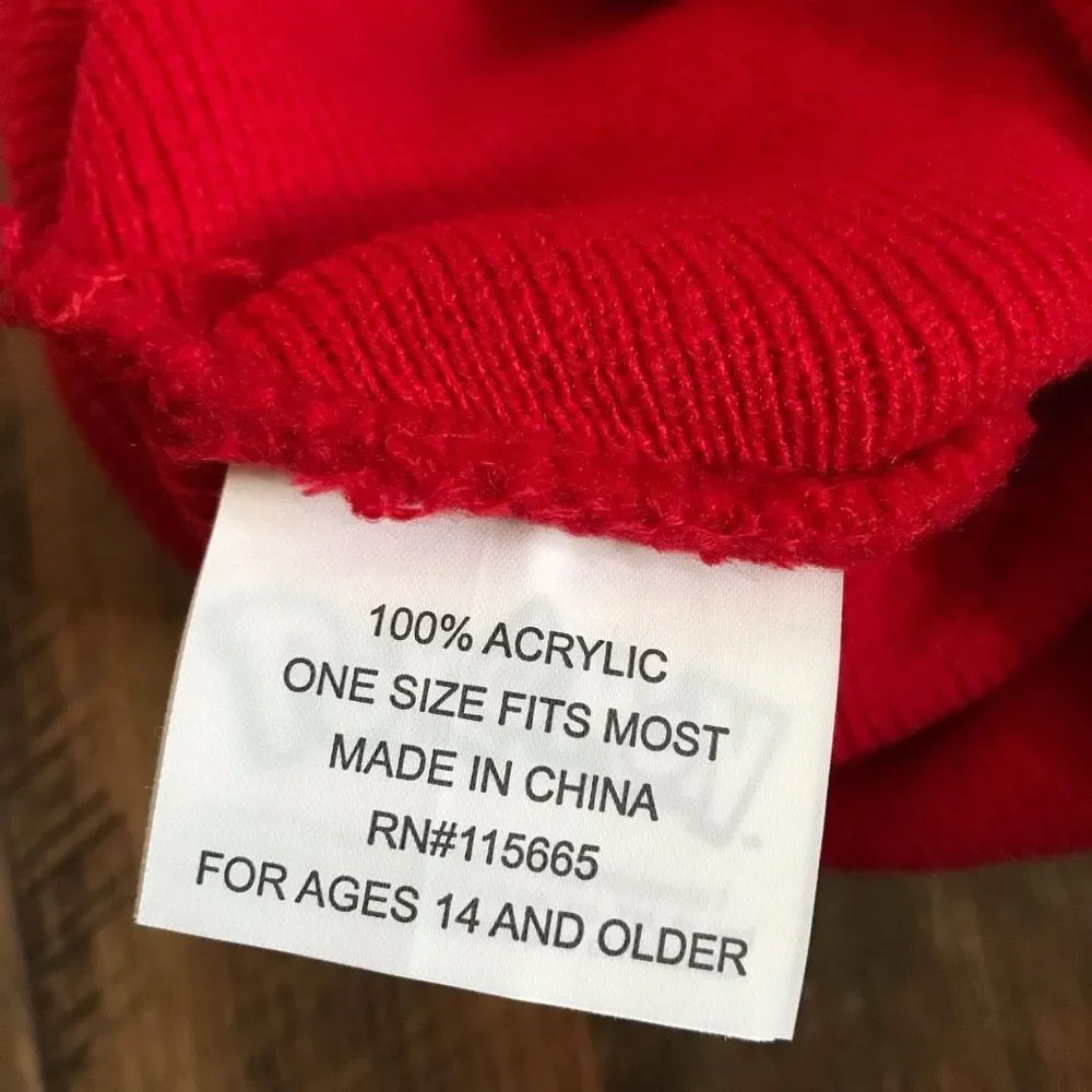 Pokémon Red toboggan hat winter snow hat appliqué One Size fits most